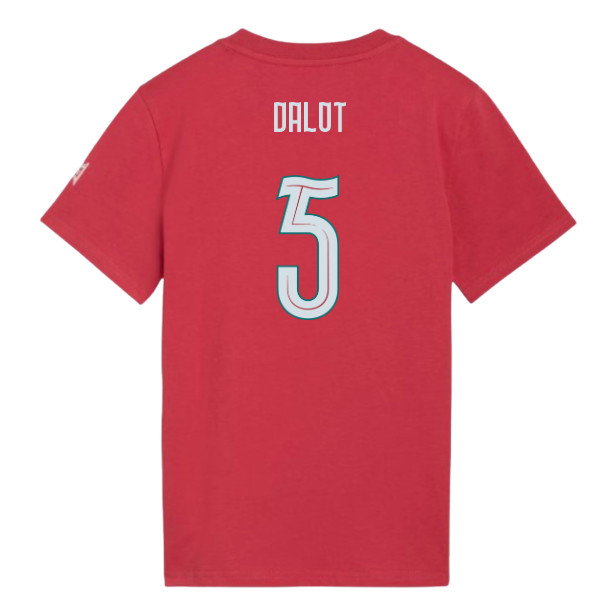2026-2027 Portugal FtblCulture Tee (Red) - Kids (Dalot 5)-SoccerKits Hub | Buy Soccer Jerseys Online